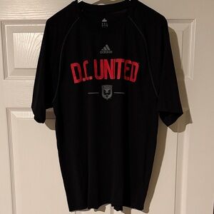 Adidas Black and Red D.C. United Climate Tee